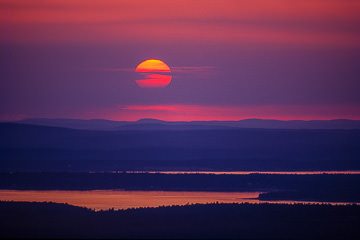 AM-LA-25&nbsp;&nbsp;&nbsp;&nbsp;&nbsp;&nbsp;&nbsp;&nbsp; Sunset From Cadillac Mountain, Acadia National Park, Maine