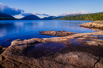 AM-LA-007&nbsp;&nbsp;&nbsp;&nbsp;&nbsp;&nbsp;&nbsp;&nbsp; Rocky Shore, Eagle Lake, Acadia National Park, Maine