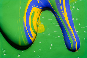 LE-MH-09&nbsp;&nbsp;&nbsp;&nbsp;&nbsp;&nbsp;&nbsp;&nbsp; Abstract Close-Up Of Merging Paints