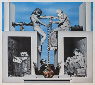 DIS-004&nbsp;&nbsp;&nbsp;&nbsp;&nbsp;&nbsp;&nbsp;&nbsp; DISPLAY - THE HUMANISTIC DECISION&nbsp;&nbsp •  &nbsp;&nbspAcrylic On Canvas &nbsp;&nbsp  (66in x 60in)