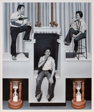 DIS-007&nbsp;&nbsp;&nbsp;&nbsp;&nbsp;&nbsp;&nbsp;&nbsp; DISPLAY - THE THIRD ACT&nbsp;&nbsp •  &nbsp;&nbspAcrylic On Canvas &nbsp;&nbsp  (54in x 64in)