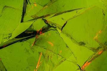 VID-21&nbsp;&nbsp;&nbsp;&nbsp;&nbsp;&nbsp;&nbsp;&nbsp; Vidrio - Broken Glass Abstract In Green