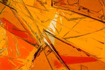 VID-22&nbsp;&nbsp;&nbsp;&nbsp;&nbsp;&nbsp;&nbsp;&nbsp; Vidrio - Broken Glass Abstract In Orange