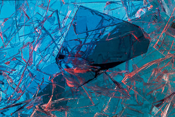 VID-24&nbsp;&nbsp;&nbsp;&nbsp;&nbsp;&nbsp;&nbsp;&nbsp; Vidrio - Broken Glass Abstract In Blue