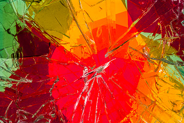 VID-26&nbsp;&nbsp;&nbsp;&nbsp;&nbsp;&nbsp;&nbsp;&nbsp; Vidrio - Broken Glass Abstract In Multicolor
