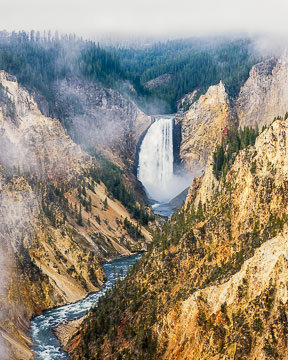 AM-LA-004&nbsp;&nbsp;&nbsp;&nbsp;&nbsp;&nbsp;&nbsp;&nbsp; Lower Yellowstone Falls, Yellowstone National Park, Wyoming