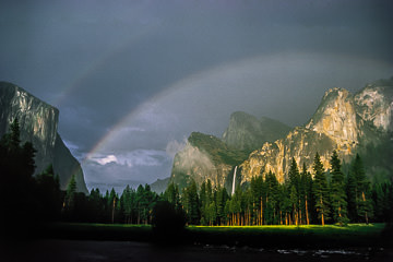 AM-LA-02&nbsp;&nbsp;&nbsp;&nbsp;&nbsp;&nbsp;&nbsp;&nbsp; Rainbow Over Yosemite Valley, Yosemite National Park, California